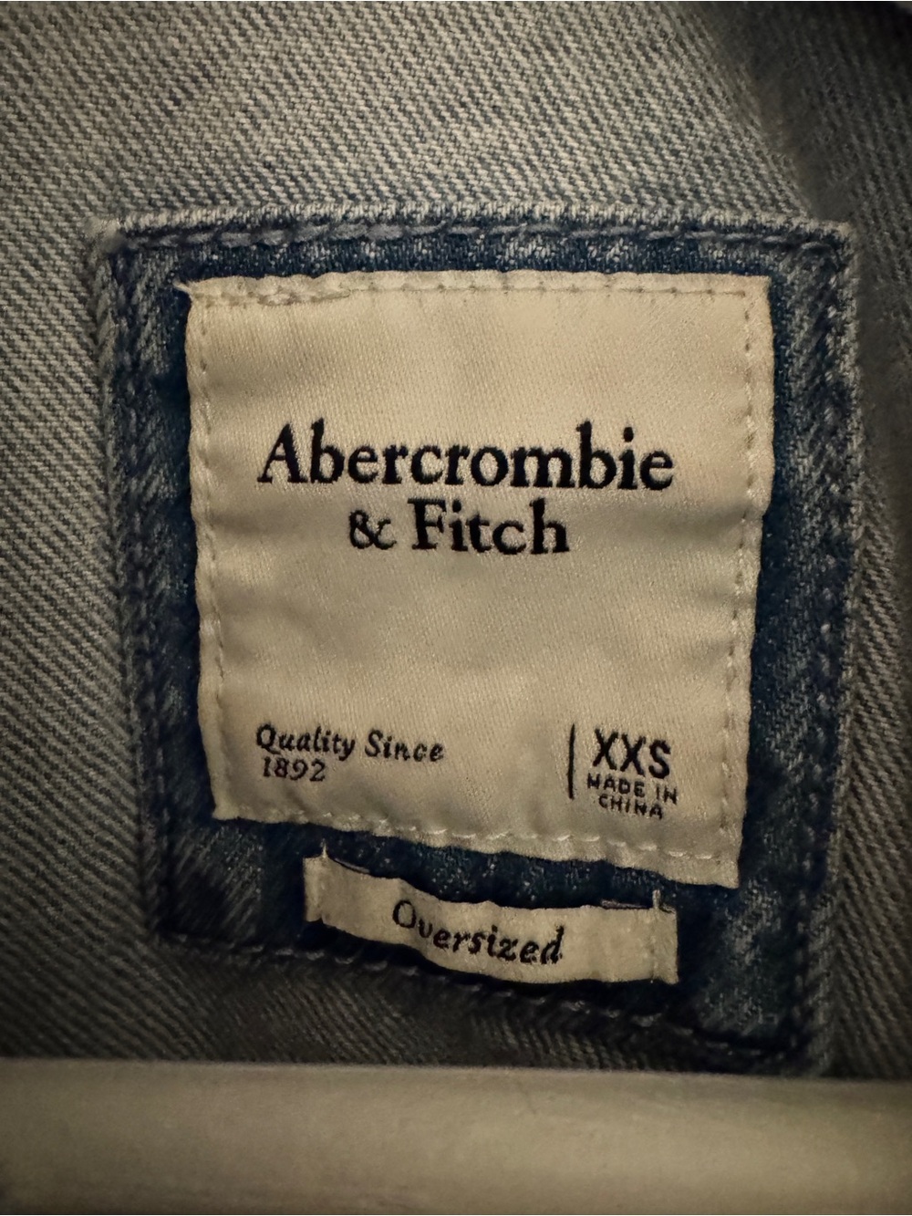Abercrombie & Fitch Light Wash Denim Trucker Jacket - Picture 3 of 3